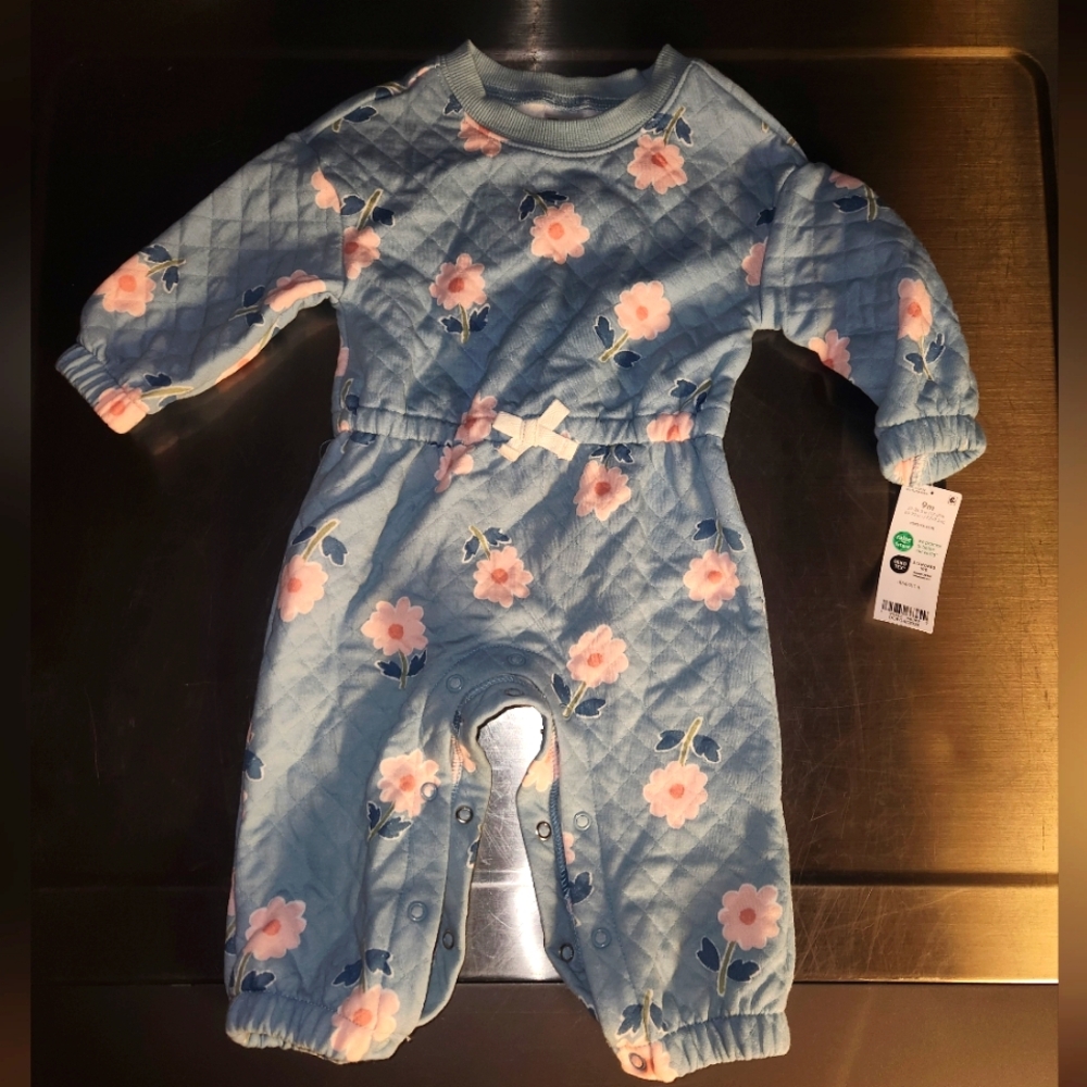 NWT Carter's Blue Floral One Piece- 9M